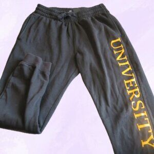 H&M drawstring sweats sweat pants university on right leg regular fit joggers M